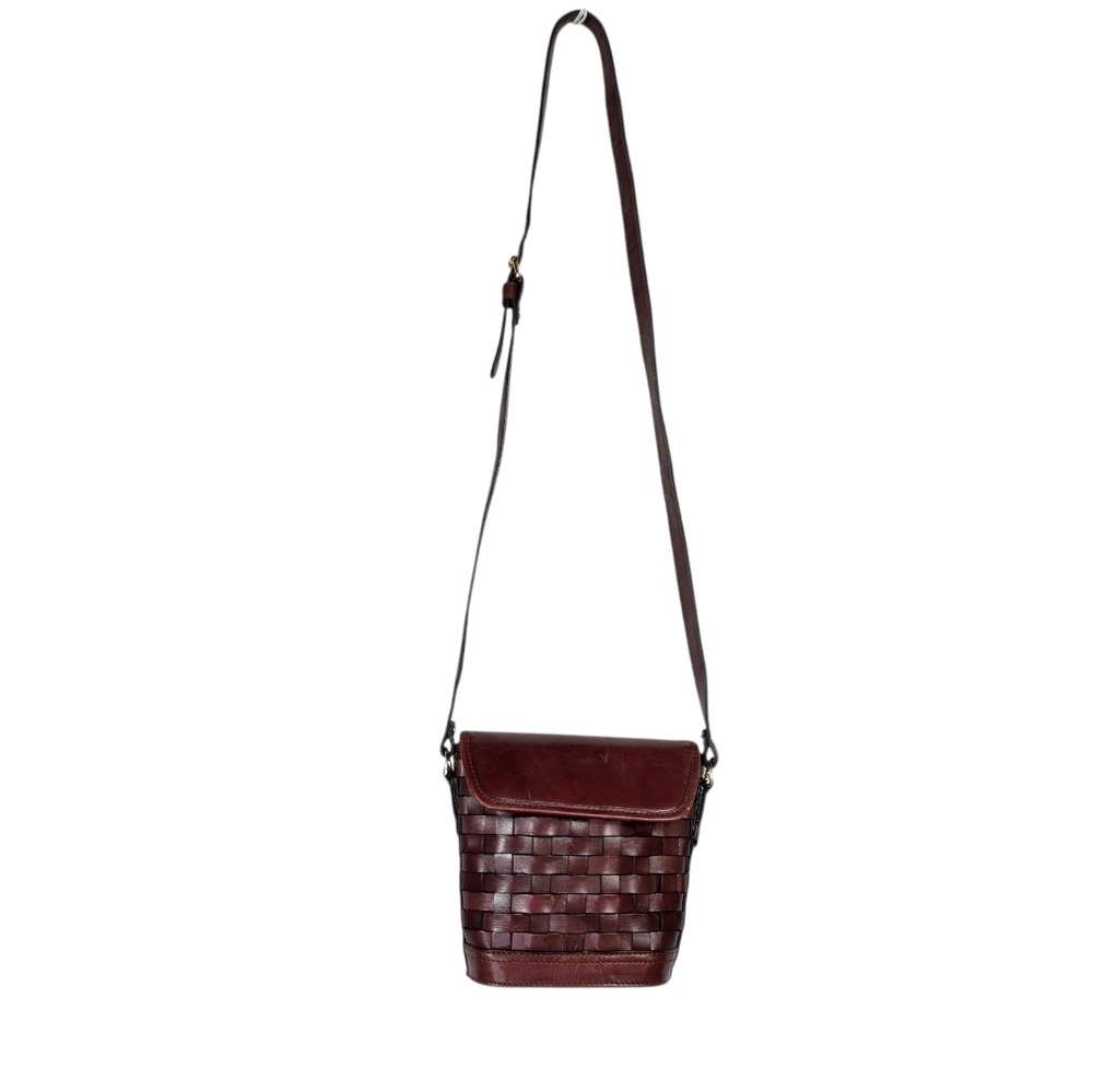 Weaved Leather mini basket flap Body bag